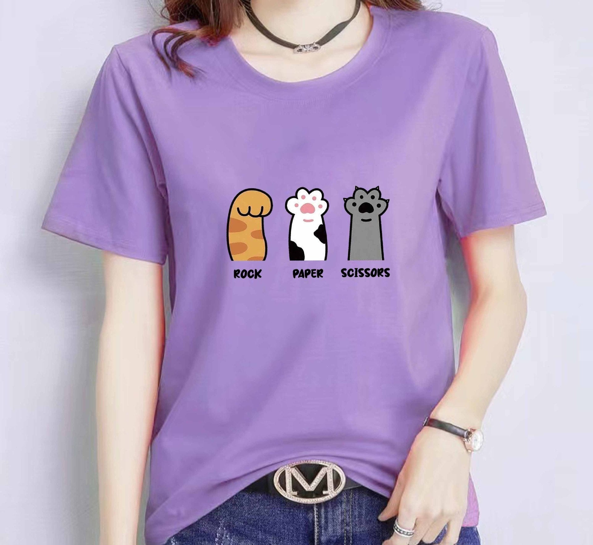 Loose Short Sleeve Casual T-shirt Plus Size Unisex Wear - Chic Angle